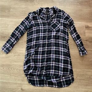 Gap + Pendelton Womens Medium Button Down Flannel Long Sleeve Shirt Dress
